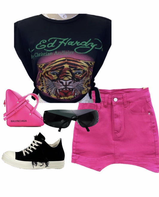 Blush Asymmetrical Skirt